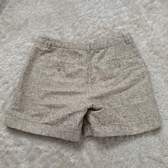 Max Mara Weekend 29" Metallic SIlver Gold Tweed Linen Lined Shorts - Picture 4 of 12